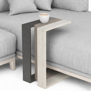 Tavolino Ausiliario Tavolo Mobile Design Moderno Antracite Bianco Antico Tortora