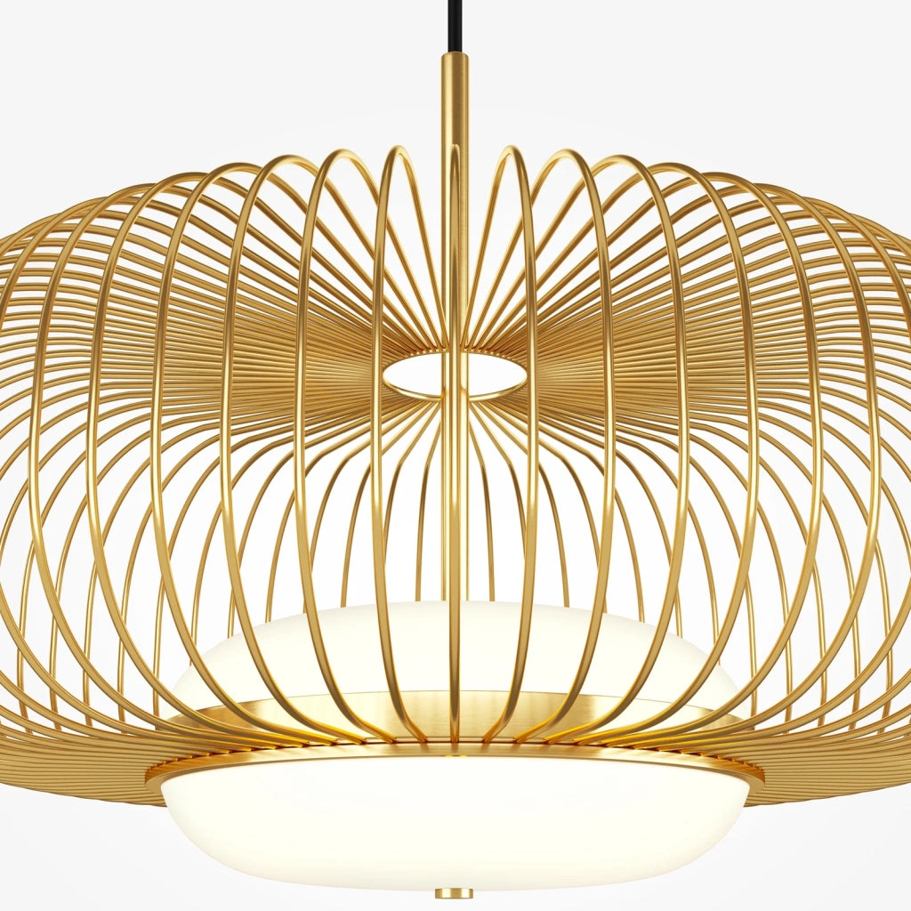 Maytoni Sospensione Contemporanea Levitation 1 luce LED integrato ottone metallo vetro