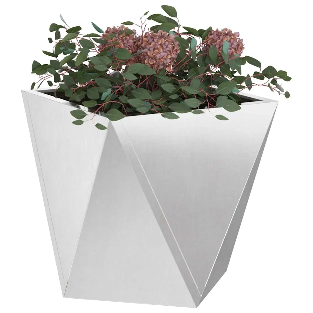 Fioriera 2 pz Argento 30 x 30 x 30 cm Acciaio inossidabile 883817