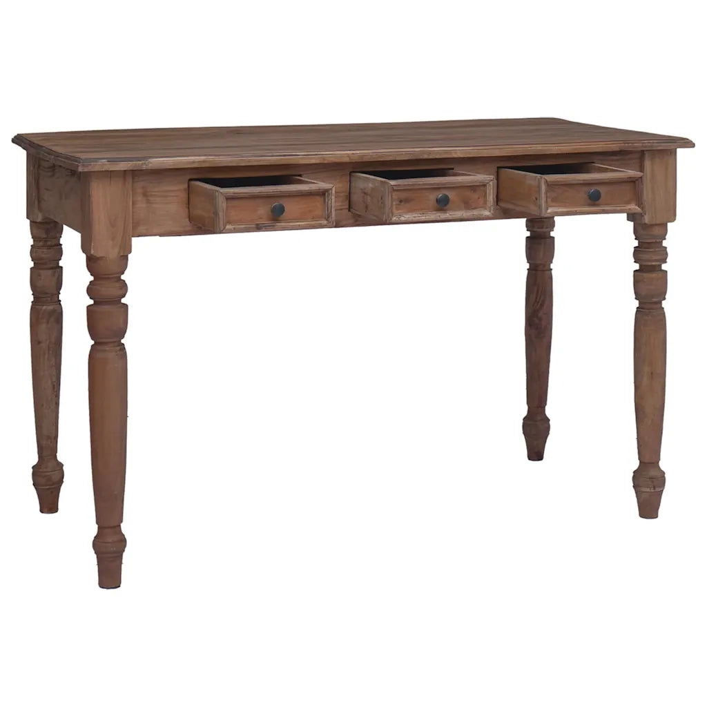 Scrivania con Cassetti 117x57x75 cm in Legno Massello di Mogano 283909