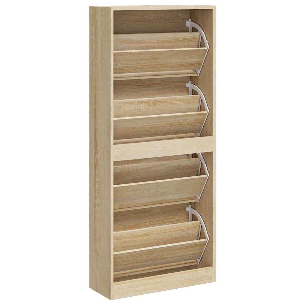 Scarpiera Rovere Sonoma 63x24x147 cm in Legno Multistrato 342543