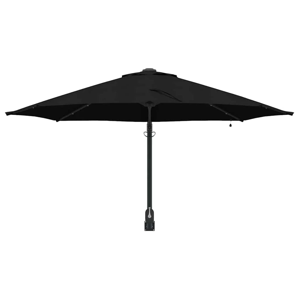Ombrellone da giardino inclinato 248 x 248 x 148 cm ombra confortevole design moderno poliestere nero 02_0058648