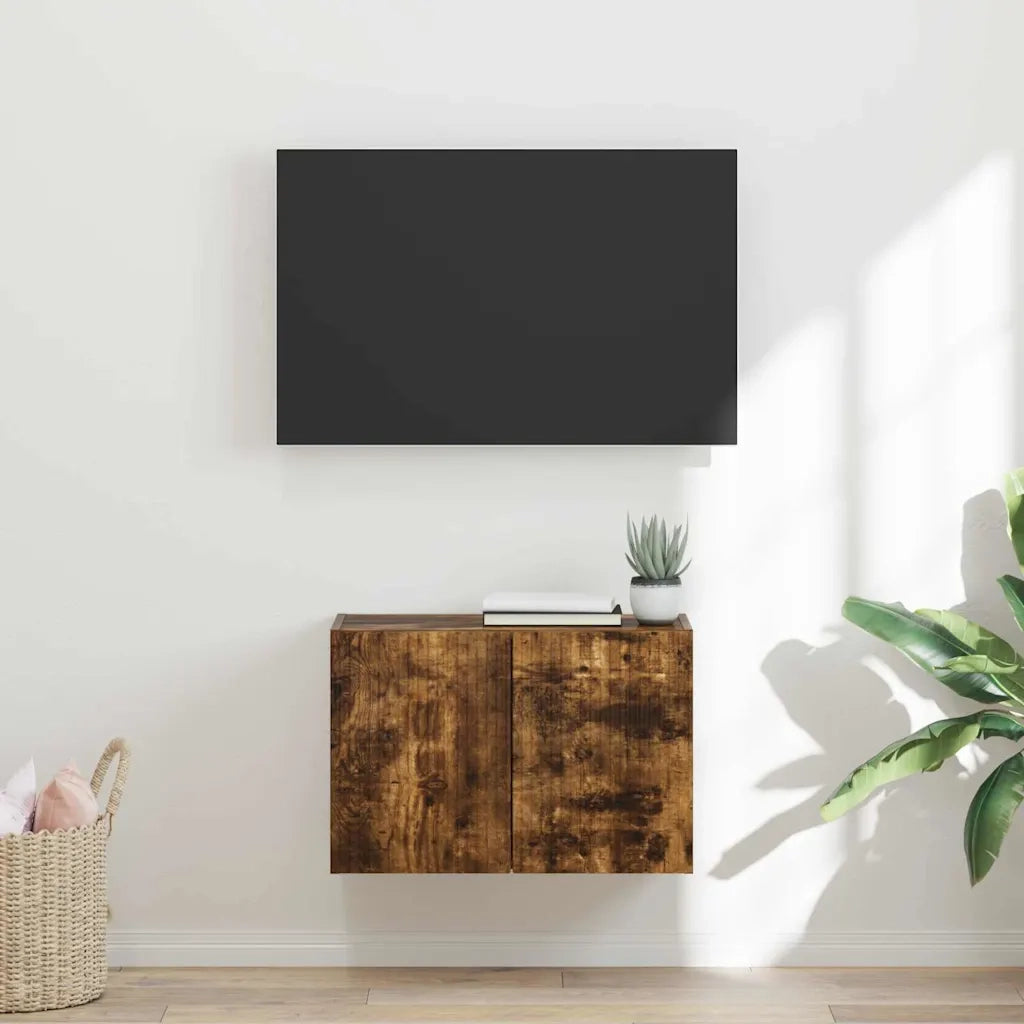 Mobile TV da parete Rovere fumé 59,5 x 31 x 40 cm 892339