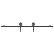 Kit di Binari per Porte Scorrevoli 200 cm Acciaio Nero CFW1814738