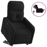 Poltrona | Sedia Relax Alzapersona Reclinabile Elettrica Nera in Tessuto