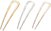 Set di Forbici a 3 Pezzi - Materiale Duraturo - Progettazione a U - Adatto per Capelli - 110x30 mm - Acciaio con Finestra Giallo Oro/Argento/Rosso Oro - Haarkam