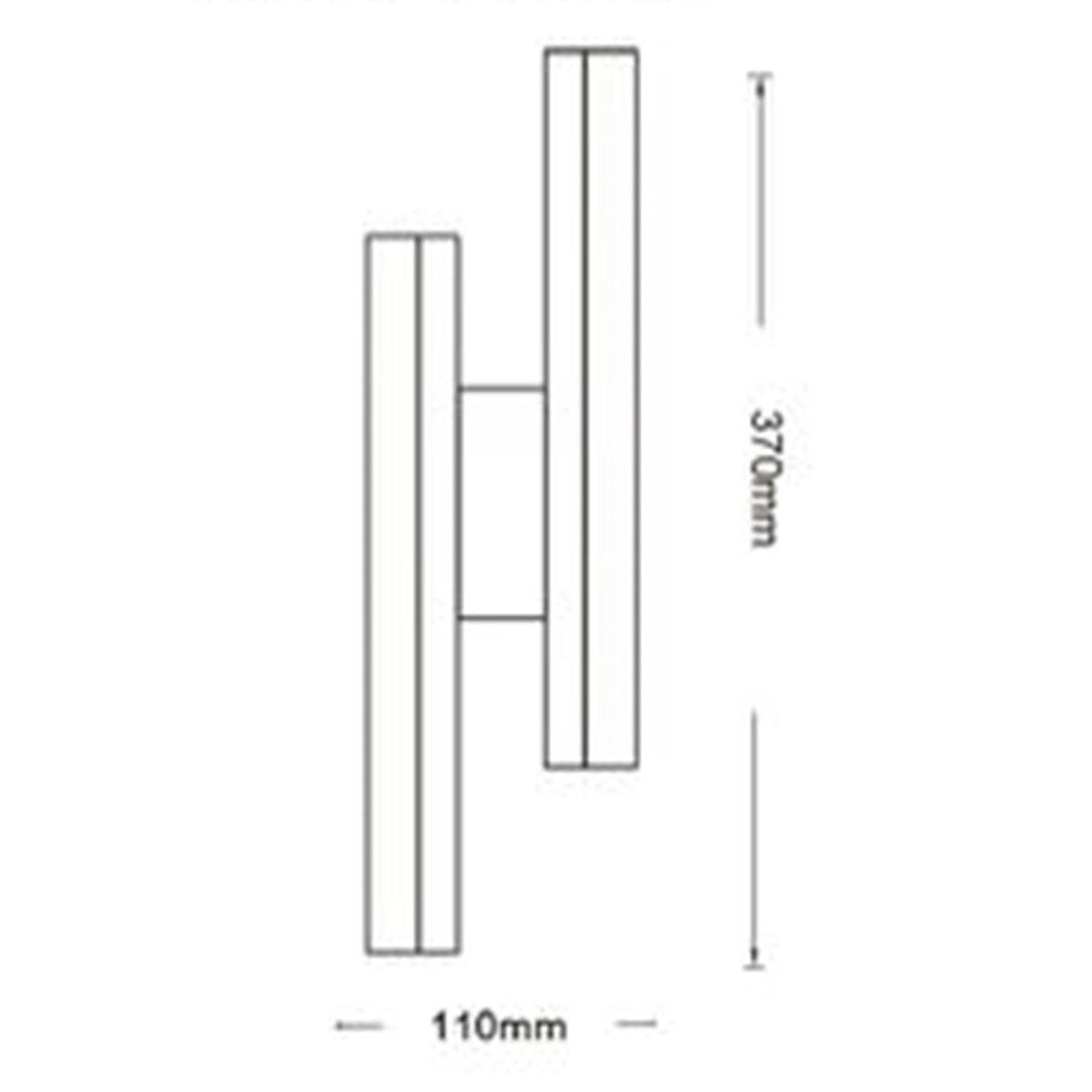 Trade Shop - Applique Led Bianco Lampada Parete Moderno 10w Cct 3 Tonalità Luce 3000-4000-6500k E87-b3c -