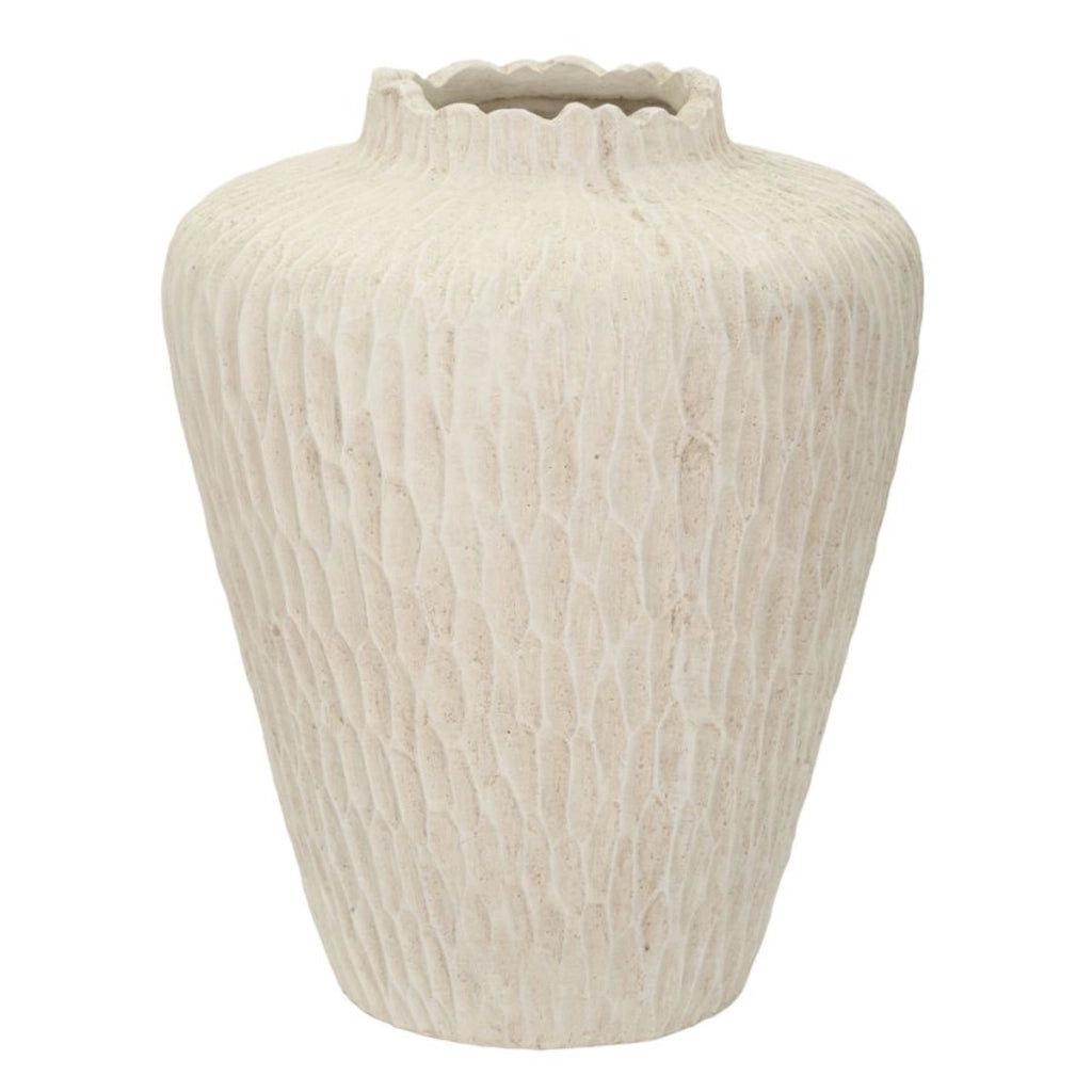 Vaso Decorativo VKH823, Beige, Poliresina, 32x32x40 cm