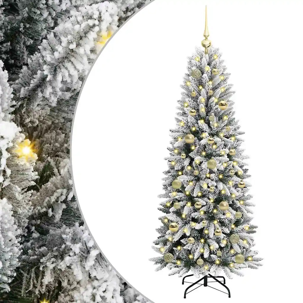 Albero di Natale artificiale con 150 LED Bianco 150 cm 3396037