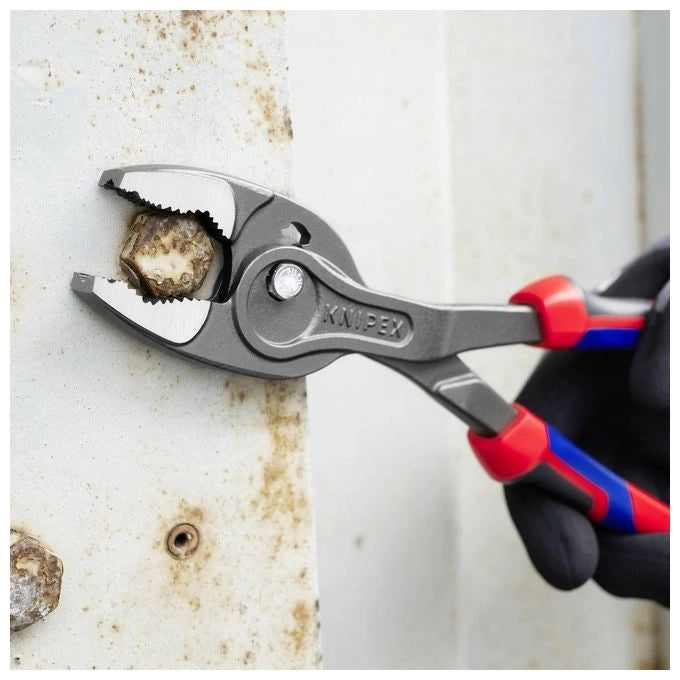 KNIPEX 82 02 250 TwinGrip Pinza a Presa Frontale e Laterale 7 Regolazioni Capacita' 5 27 mm colore Rosso-Blu