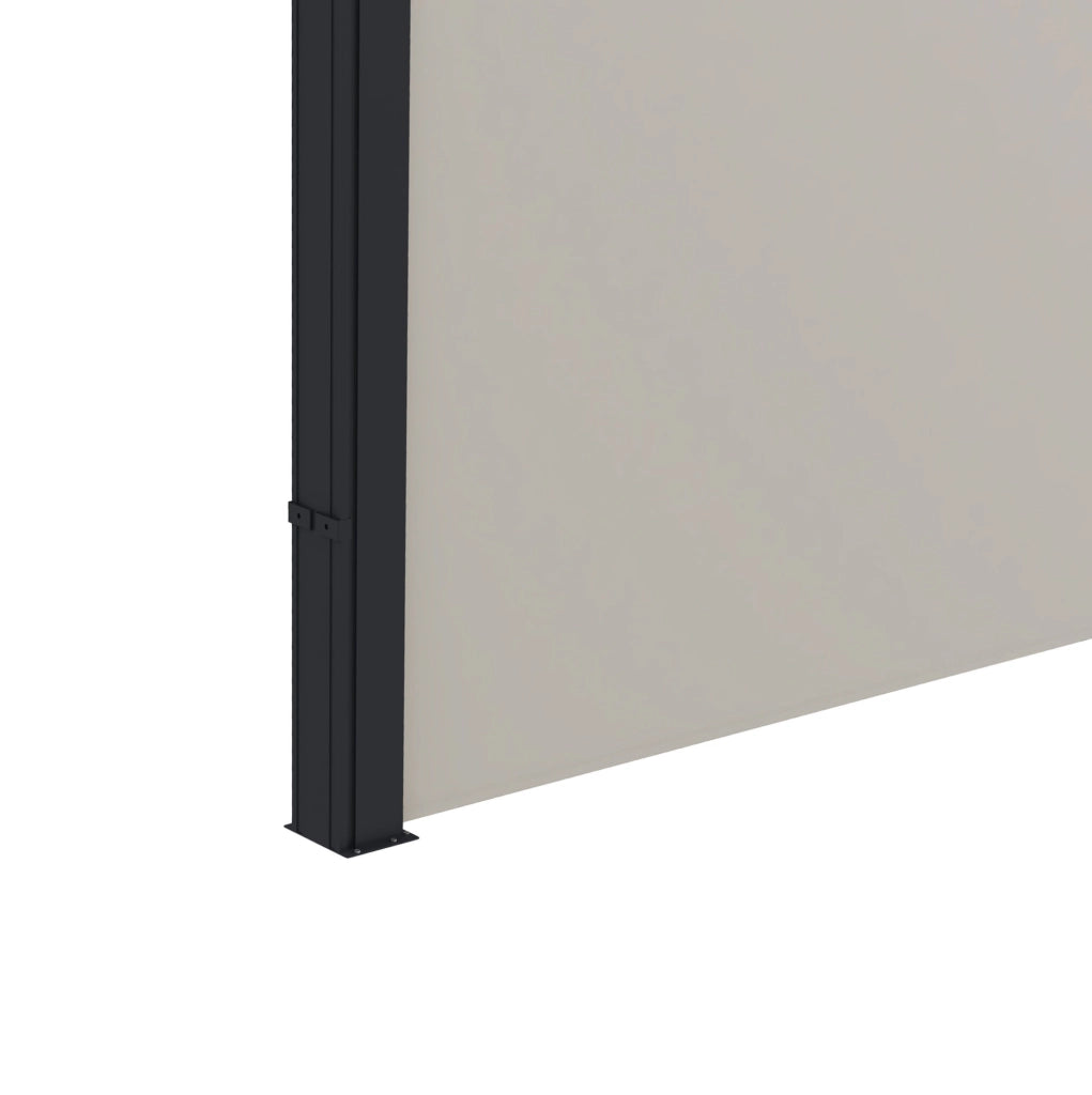 Tenda laterale estensibile 300 x 140 cm in poliestere; grigio chiaro