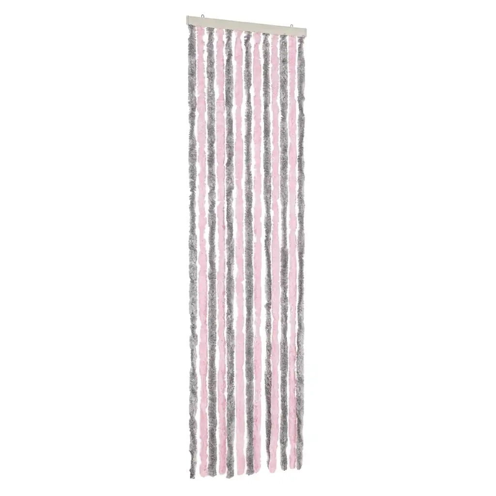 Tenda Antimosche Grigio Argento e Rosa 56x185 cm in Ciniglia CFW7368303