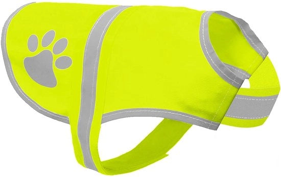 Vestone di Sicurezza con Alta Visibilità - Vestone Riflettente per Cani - Vestone per Cani con Disegno di Nido - Abbigliamento per Animali Domestici - Uomo - Giallo - Vestone per Cani