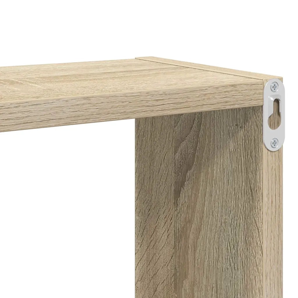 Mensole Parete a Cubo 2 pz Rovere Sonoma 26x15x26 cm 807034