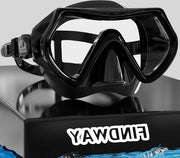 Divisa da immersione per adulti - cintura regolabile in silicone - visiera HD in vetro resistente - maschera da nuoto impermeabile - protezione UV.