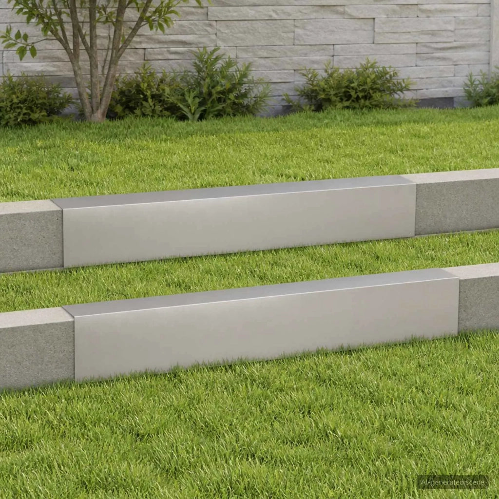 Profilo di copertura per giardino 2 pz 100 x 10 x 15 cm 8012914