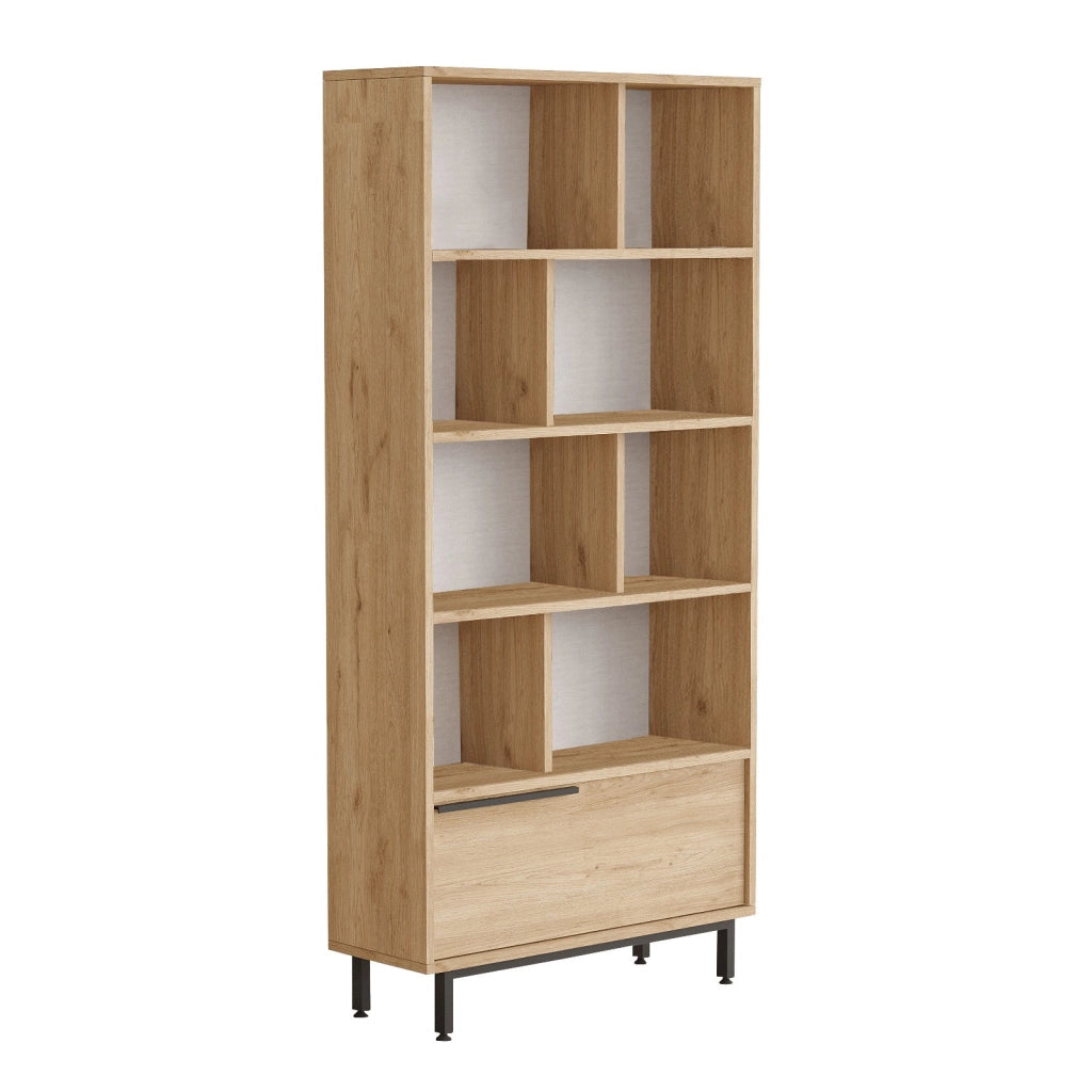 Libreria in legno "Calvin" 83,9 x 29,5 x 175,6 cm - Noce