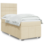 Giroletto a Molle con Materasso Crema 100x200 cm in Tessuto 3291584