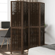 Divisorio Ambienti | Divider per stanze | Paravento 4 Pannelli Marrone Scuro Massello Paulownia