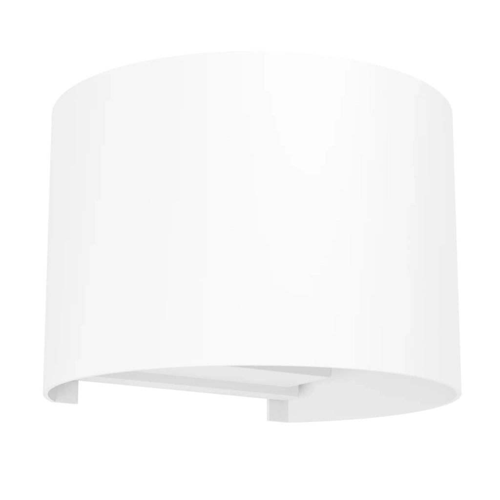 Applique Esterno Calpino 3 Alluminio Bianco Trasp 2 Luci Led 2,8W 840Lm Ip54
