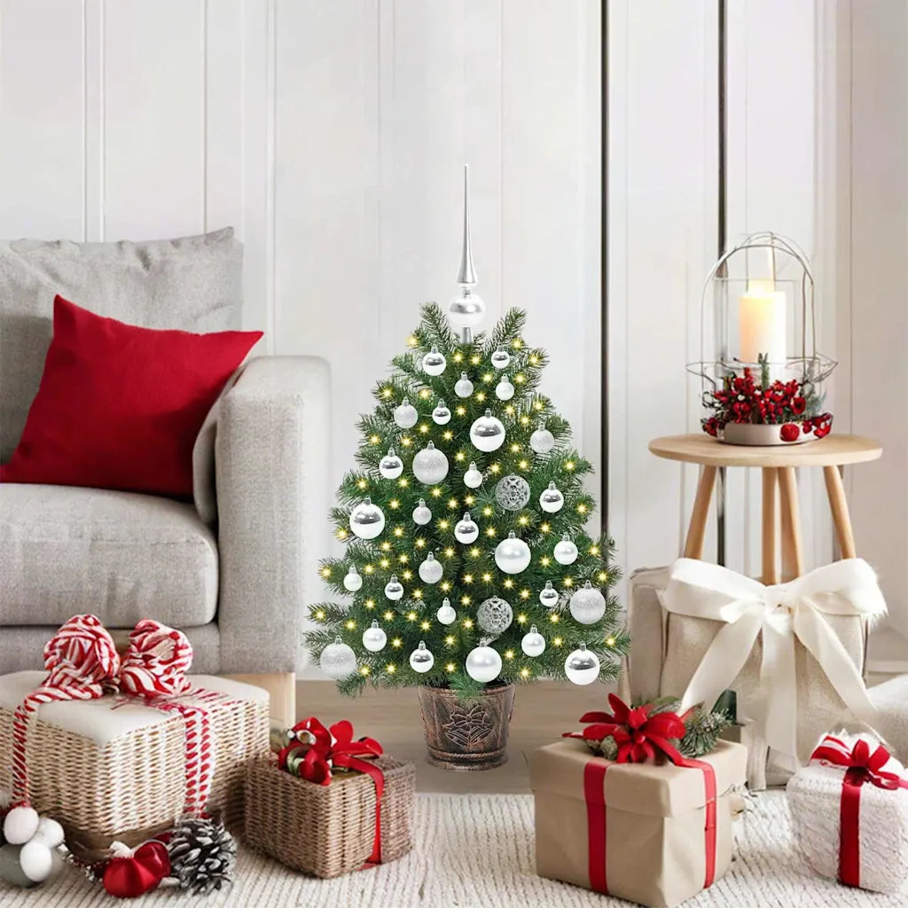 Albero di Natale artificiale con 150 LED Verde 75 cm PE e PVC 3397307