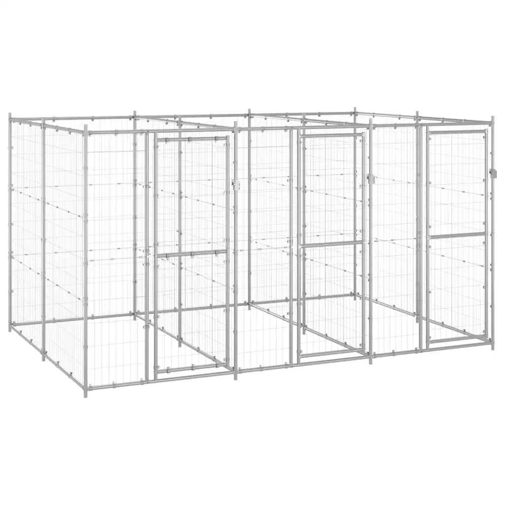 Gabbia per Cani da Esterno in Acciaio Zincato 7,26 mÂ² cod mxl 60002