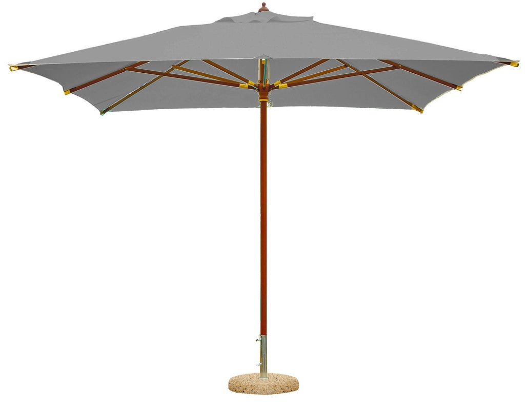 Ombrellone da Giardino 3x2m Palo Ø48 mm in Legno e Poliestere Grigio