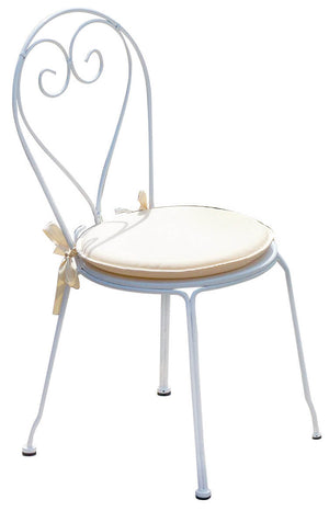 Sedia da Giardino in Ferro Vorghini Sirmione Avorio