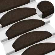 Tappetini Autoadesivi per Scale 30 pz Marrone Scuro 65x21x4 cm