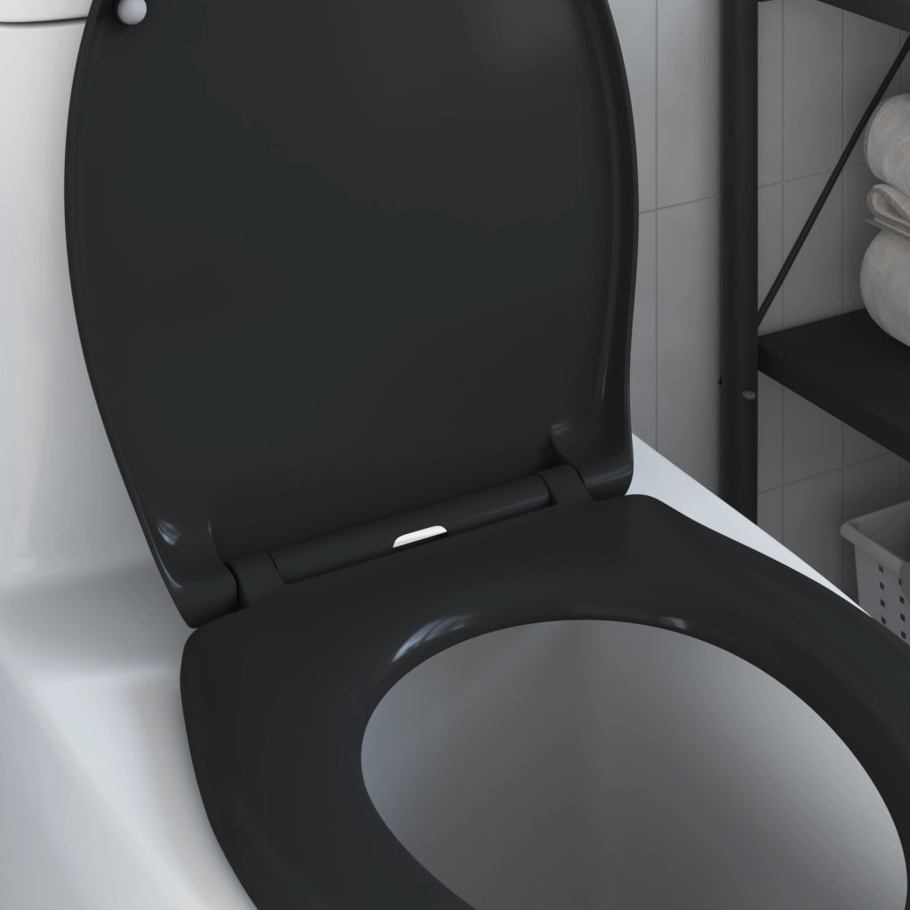 Copriwater a rilascio rapido con chiusura silenziosa in Duroplast Nero