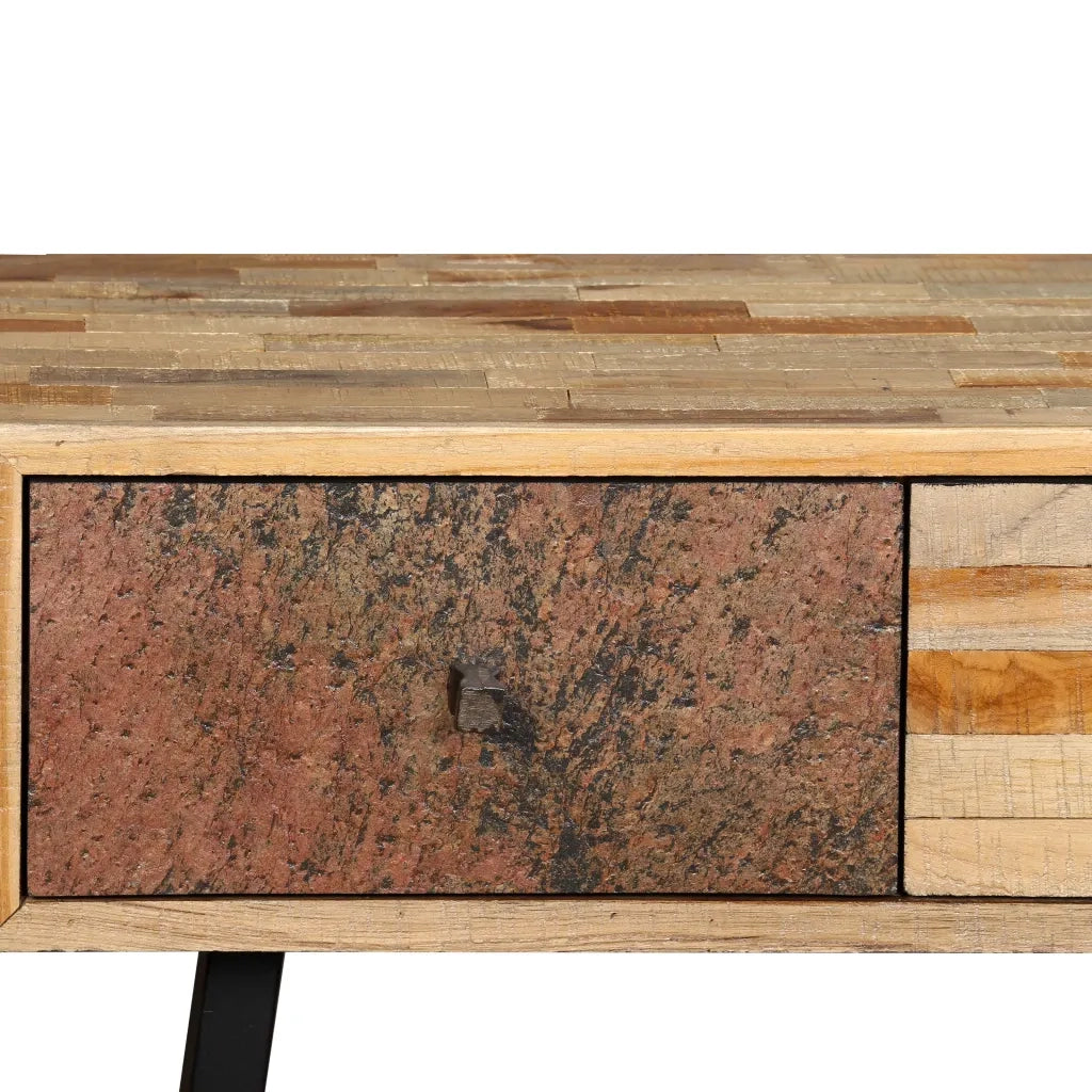 Tavolo Consolle in Legno Massello di Teak 120x30x76 cm 245403