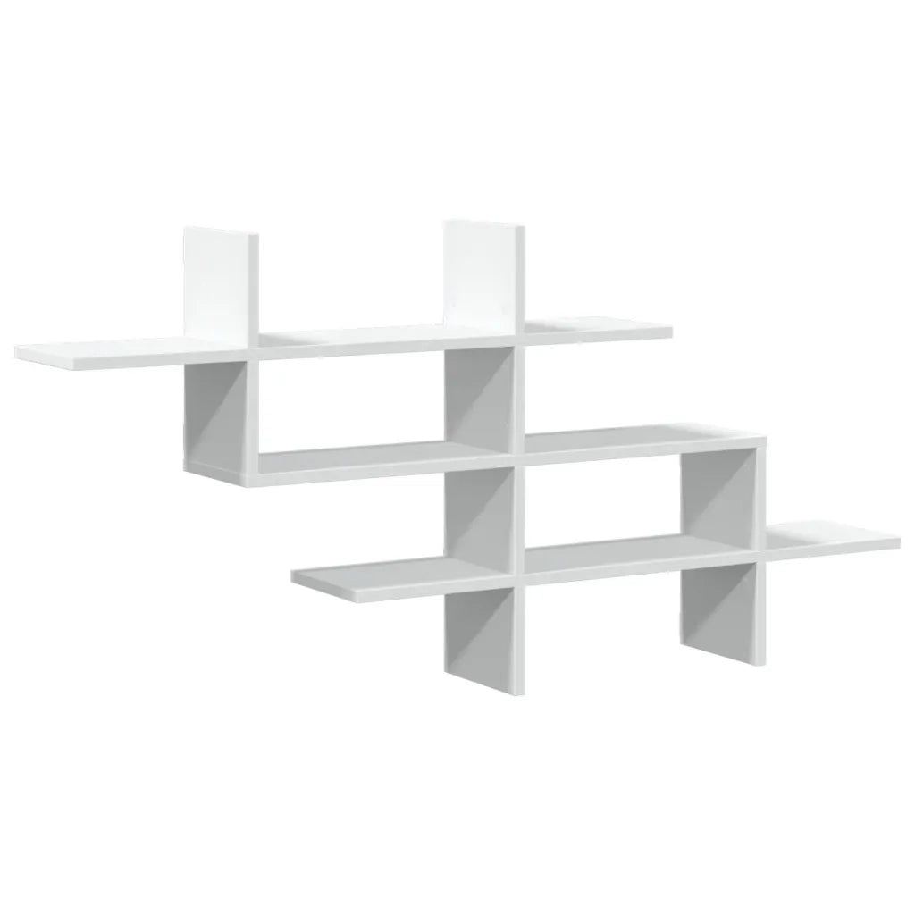 Scaffale a Parete Bianco 124,5x18x60,5 cm in Truciolato 853263