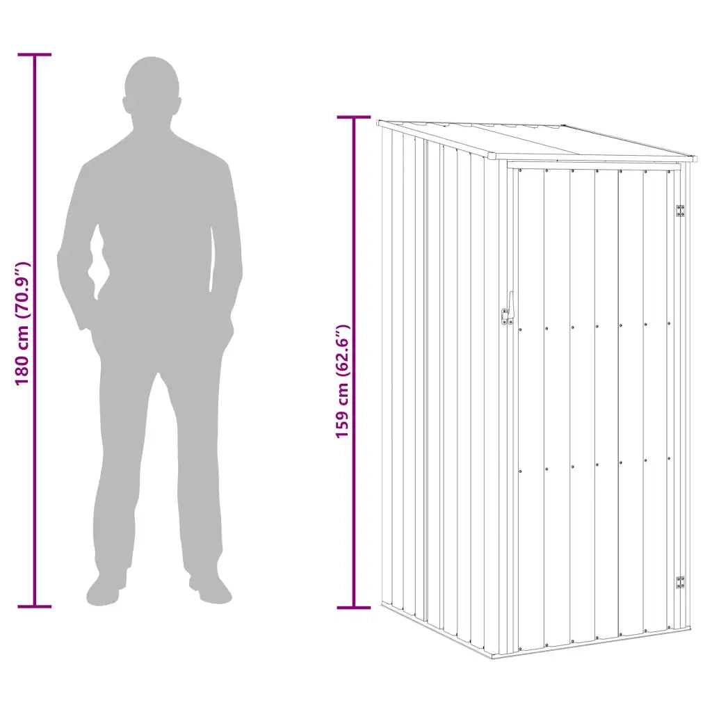 Capanno da Giardino Marrone 87x98x159 cm in Acciaio Zincato 46292