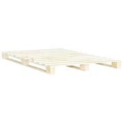 Letto matrimoniale | Letto per adulti | Giroletto in Pallet di Legno Massello di Pino 180x200 cm