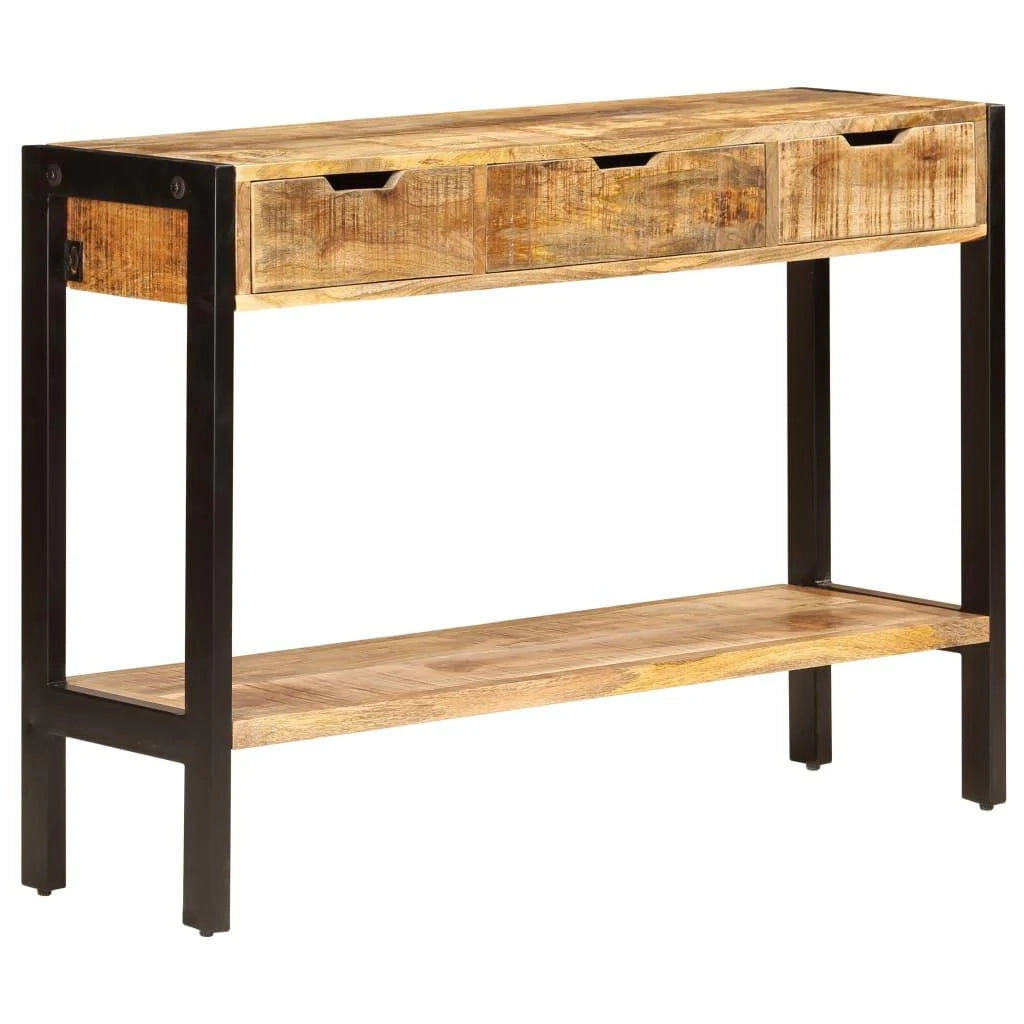 Credenza credenza consolle mobile contenitore con 3 cassetti 110 cm in legno massello di sheesham 4402109