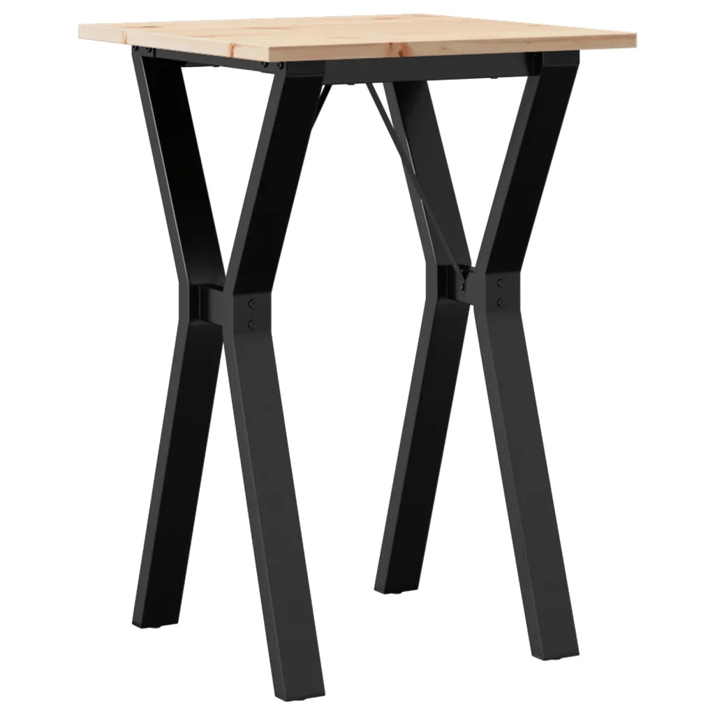 vidaXL Tavolo da Pranzo Telaio a Y 50x50x75 cm Legno Pino e Acciaio