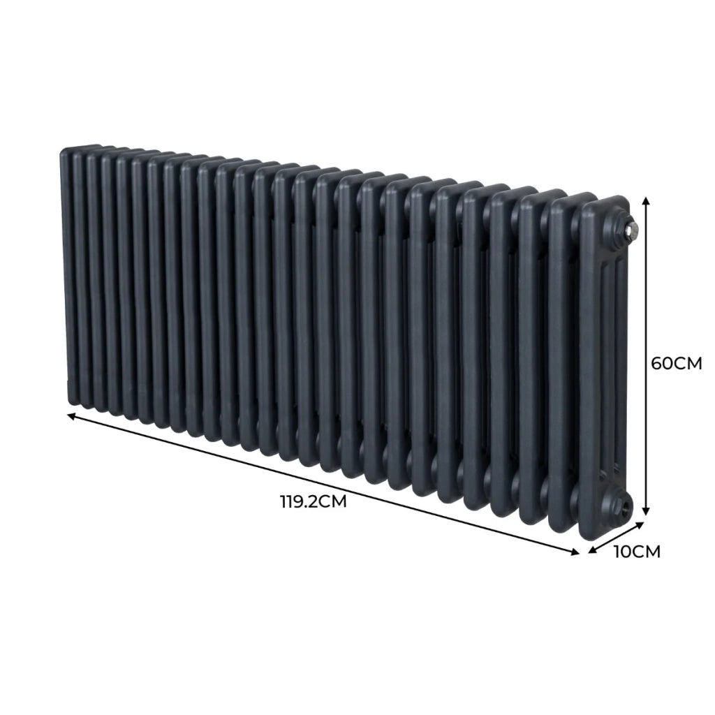 Termosifone Radiatore a 3 colonne per riscaldamento centralizzato Grigio Antracite 60 x 119cm