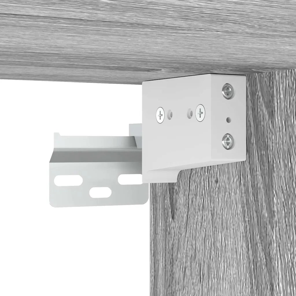 vidaXL Comodini a Muro 2 pz Grigio Sonoma 45x26x28,5 cm