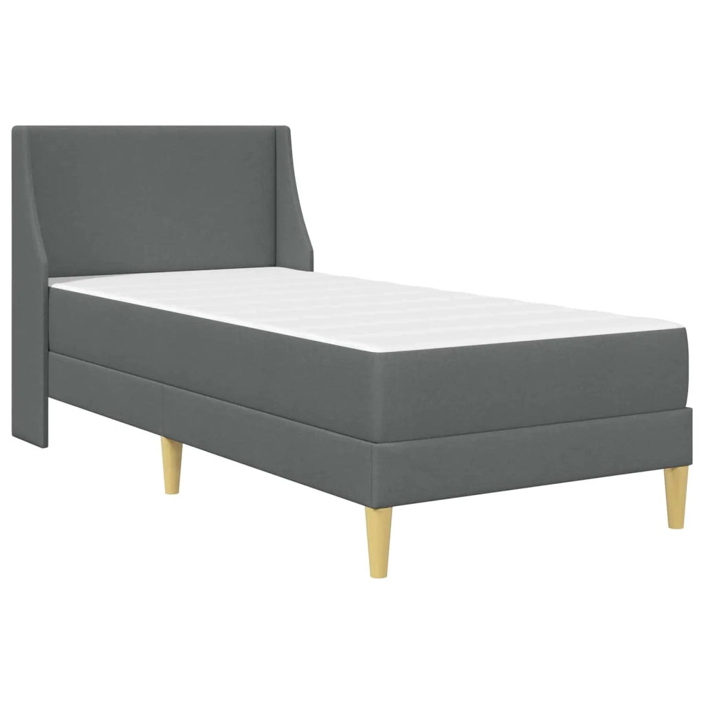 Struttura letto con materasso Grigio scuro 100 x 200 cm