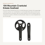 Sterzo a Crank 104 BCD in Lega di Alluminio - Velocità Singola - Peso Leggero - Alta Resistenza - Fresato CNC con Alta Precisione - Sterzo da Bicicletta