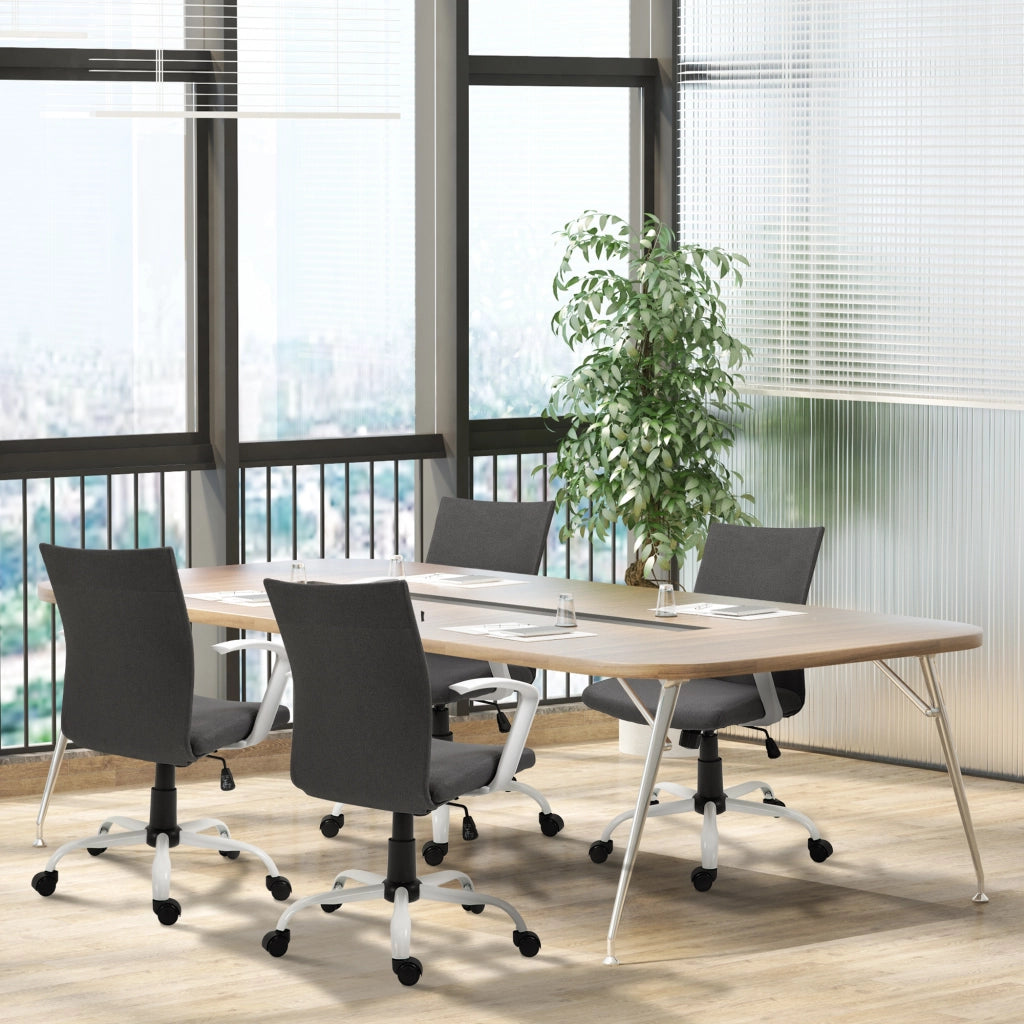 Sedia da Ufficio Girevole con Altezza Regolabile ¨C Zephmum ¨C Grigio Scuro