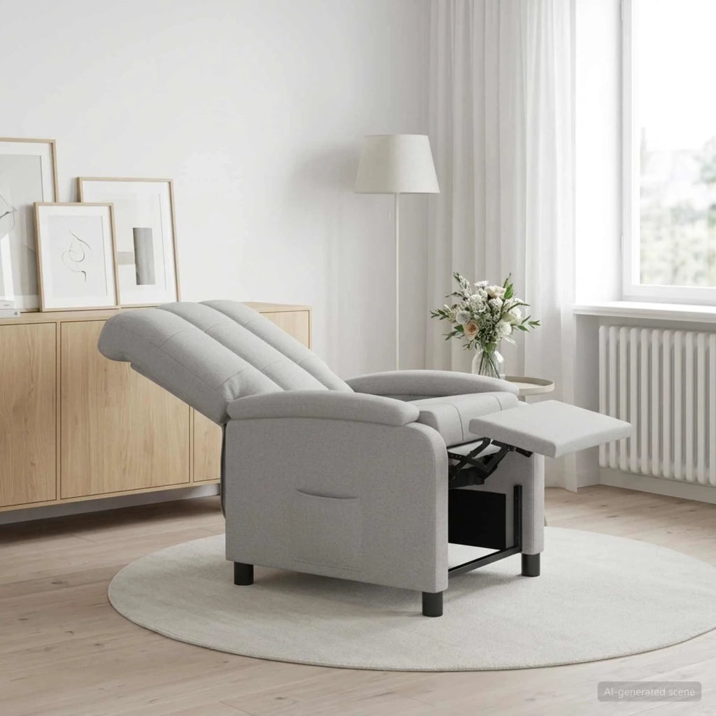 Divano Sedia-Poltrona reclinabile Grigio Nuvola Tessuto 346325