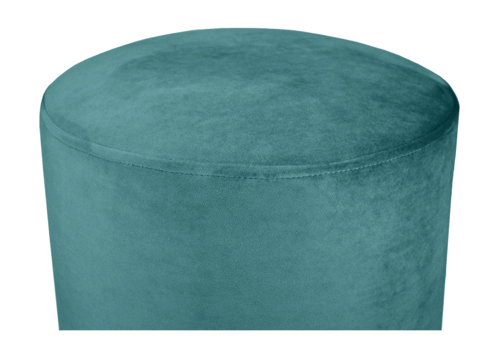 Pouf in velluto verde petrolio, poggiapiedi - Zivago - PO26ZIBM