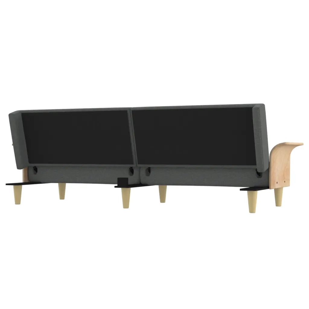 Divano letto | Sof¨¤ letto | Letto singolo con Braccioli Grigio Scuro in Tessuto
