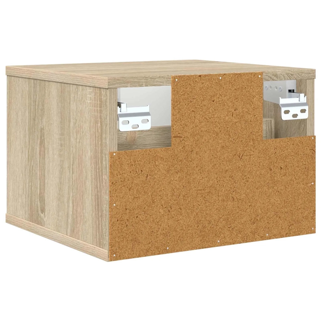 Mobiletto da comodino a parete GENNEP 2 pz Rovere Sonoma 8007454