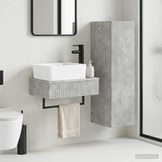 Set di mobili per il bagno 2 pz Grigio Cemento 3406106