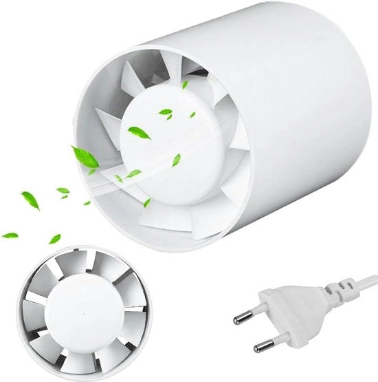Ventilatore per canna fumaria da bagno - basso consumo - 130 m³/h - 34 dB silenzioso - adatto per bagno, toilette e cucina.