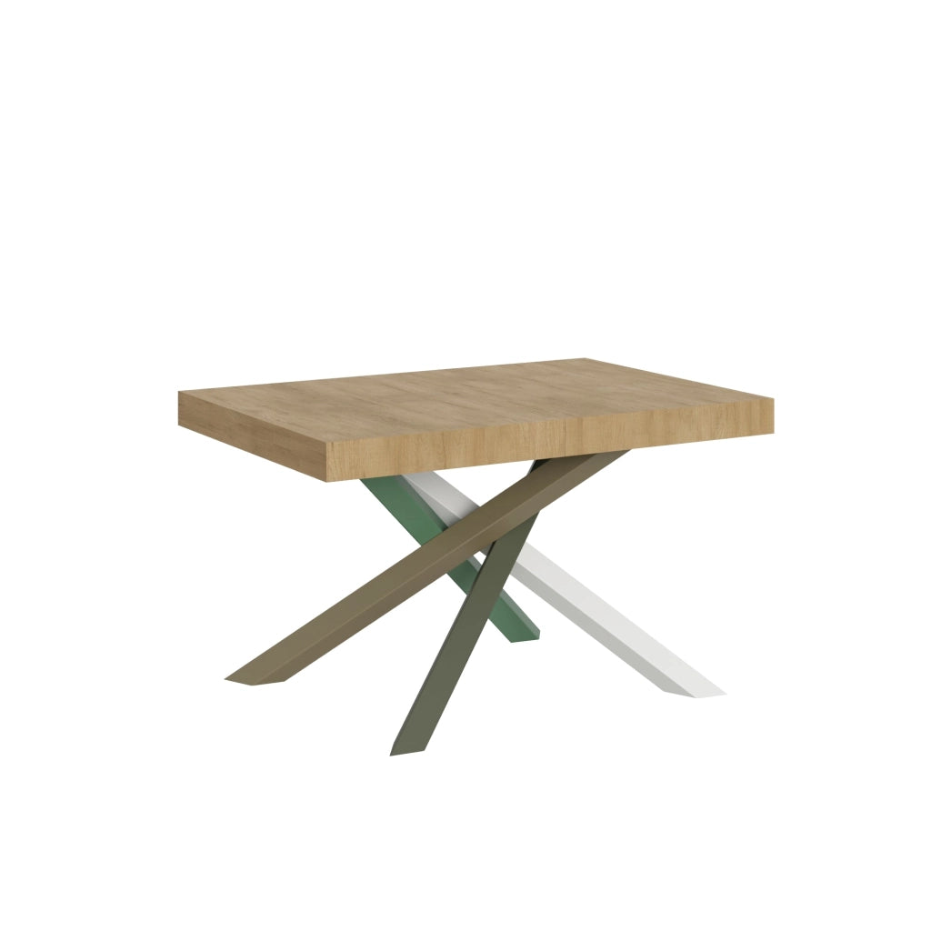 Tavolo Allungabile 120-224x90x77 cm Volantis Quercia Natura Telaio 4A