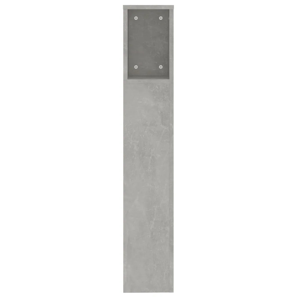Testiera con Scomparti Grigio Cemento 200x18,5x104,5cm 811956