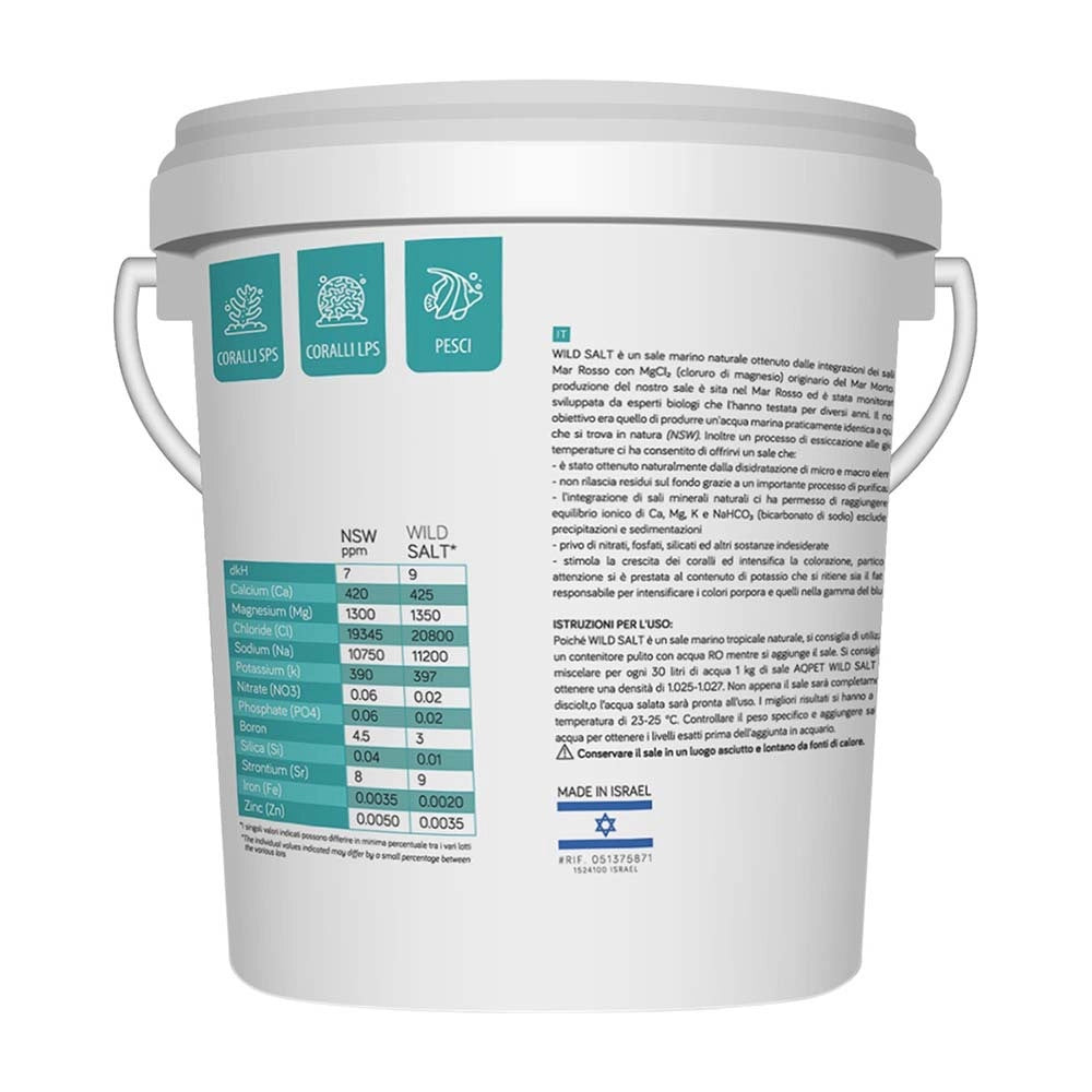 Aqpet Wild Salt secchio da 20kg - sale marino naturale